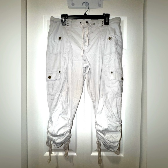 INC Brand Cargo  April Pants with Drawstring legs and waist. Size 14. VGUC - Picture 1 of 7